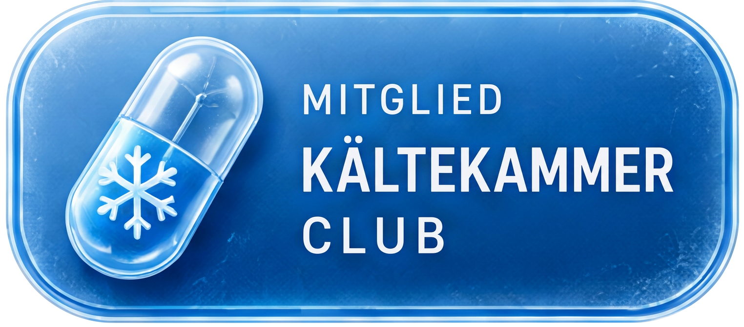 Badge Mitglied im Kältekammer Club – Variante Ice Pill